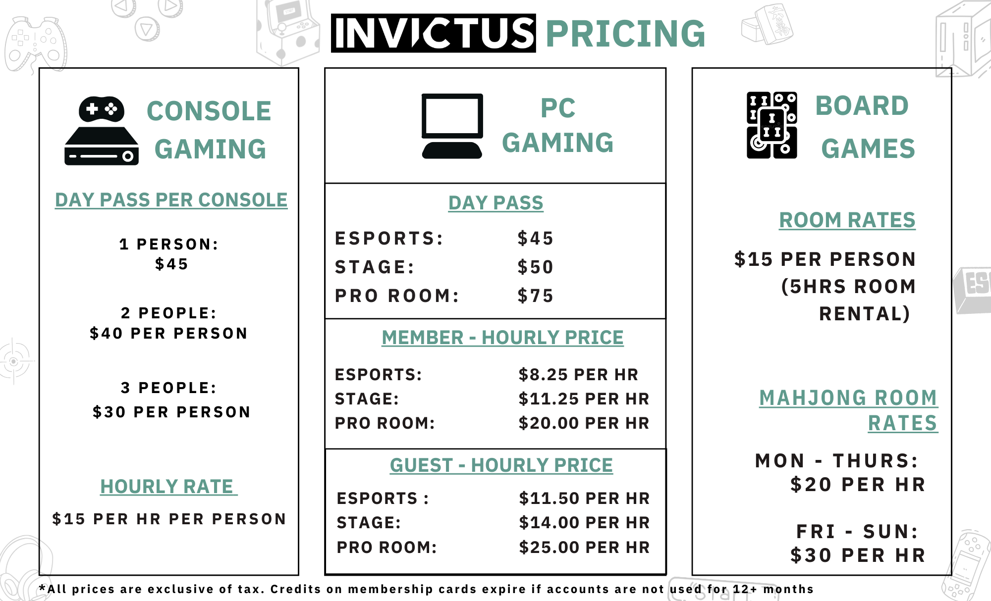 Rates / FAQ
